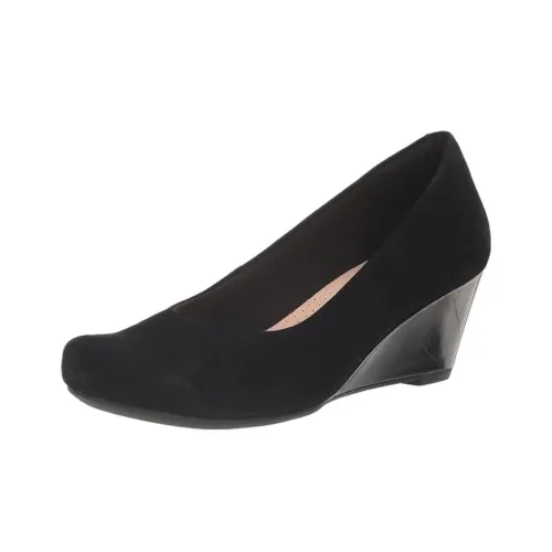 Clarks Flores Tulip Clogs Высокие каблуки 5,7 см Женские Черные