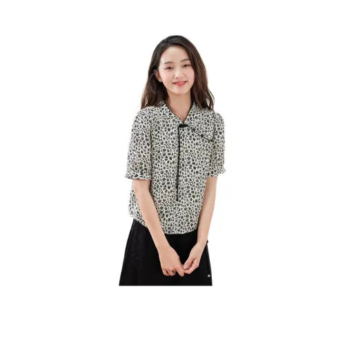 Фрагмент Белый Черный Женские Футболки