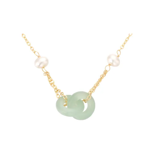 VIVIWELL Медное ожерелье Interlocking круглое ожерелье для женщин