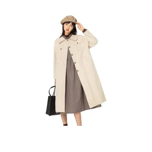 Elva' Island Пальто Женское Абрикос