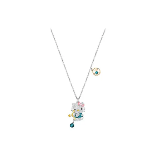 Swarovski Hello Kitty Металлические Ожерелья Белые Женские