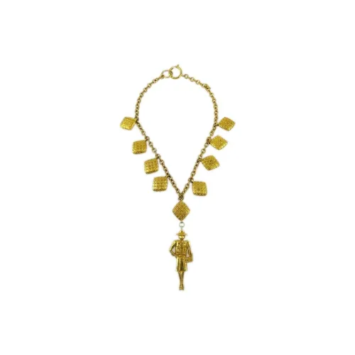 CHANEL Miss Coco Золотое Покрытие Ожерелье Женское Золото