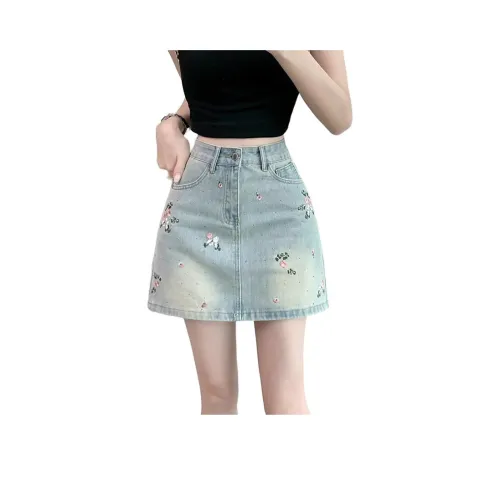 YEARNED Джинсовые короткие юбки Женские