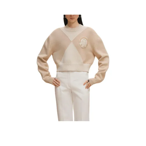 HERMES FW25 Трикотаж Женский Натуральный Белый