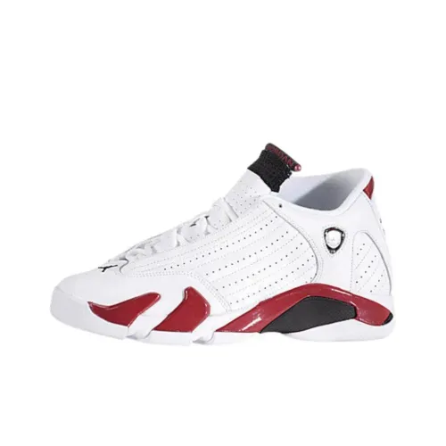Jordan Air Jordan 14 Устойчивые к истиранию детские баскетбольные кроссовки Белые Подростки