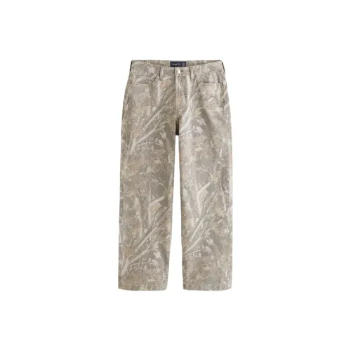 Abercrombie＆Fitch Оливковый Камуфляж Мужские Джинсы
