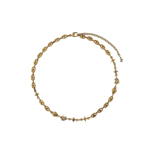 LOUIS VUITTON Латунь Metal Necklaces Мужской Золотой