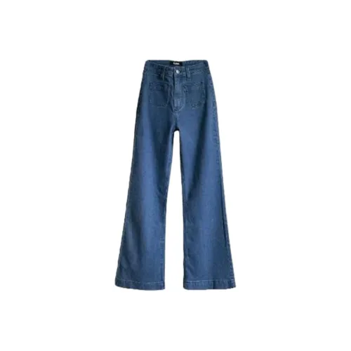 Vine Color Blue Женские Джинсы