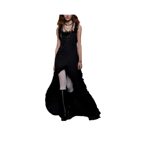 CHANEL 23 Осенне-зимний Без рукавов Платье Женское Черное