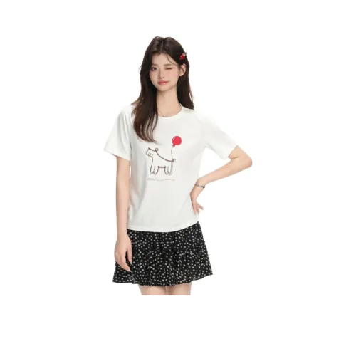 FOREVER 21 Экрю Женские Футболки