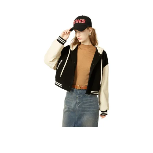 JORYAweekend Бейсбольная куртка Женская Черная