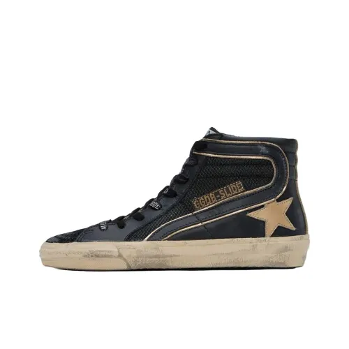 Golden Goose Высокие Кроссовки для скейтбординга Женские Черные