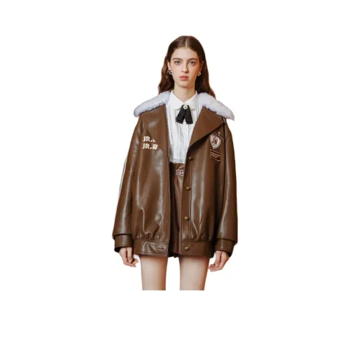 JORYAweekend Кожа Куртка Женская Мокко