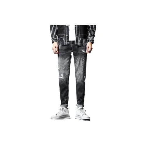 VUAS Черно-серые Унисекс Джинсы