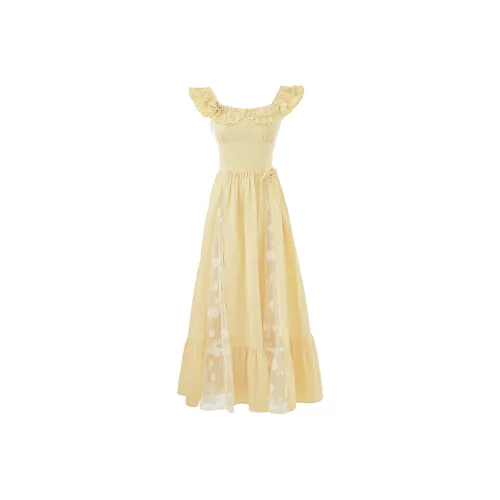 Mu Xiao Xin Желтые Женские Слиплатья