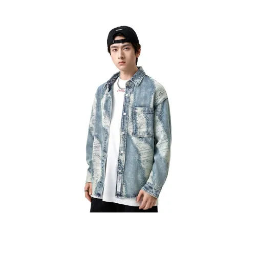 Izzue Denim Jacket Unisex Light Blue
