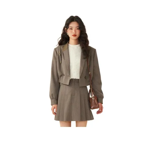 Pit Многоцветные полосы Женское короткое пальто