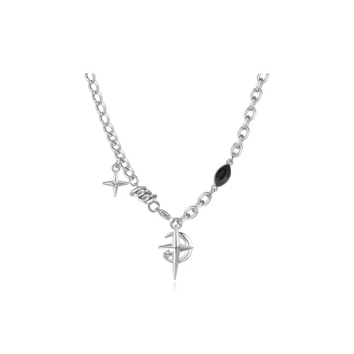 FBRUE Титановые стальные ожерелья унисекс