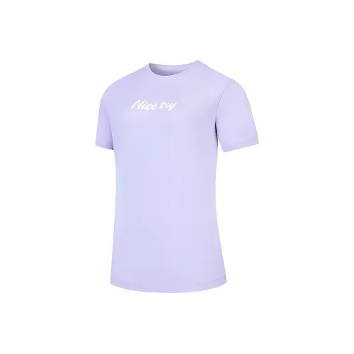 QIAODAN Стандартная футболка для женщин Purple Sunset