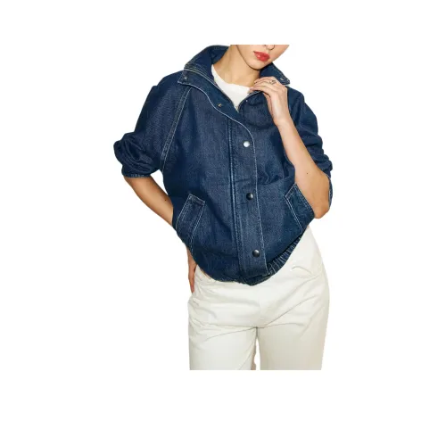 Reformation Mette Lived in Denim Bomber Куртка Куртки и Пальто Женские