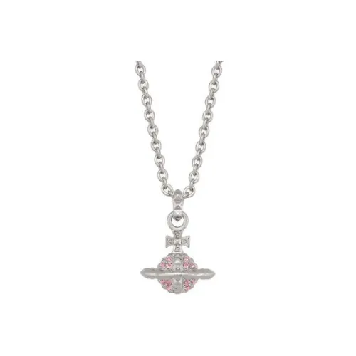 Vivienne Westwood Brass Necklaces Женские Platinum Rose Crystal