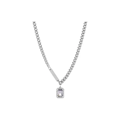 FOREVER MELODY Титановые стальные ожерелья унисекс серебряные