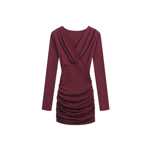 YINLEI Длинное платье с длинными рукавами женское