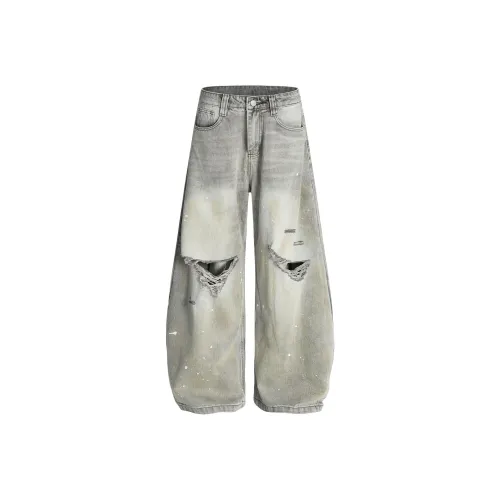 WLNEXT Потертый с кляксами чернил рваный нож Edge джинсы для мужчин стильный и премиум-класса пара модный унисекс