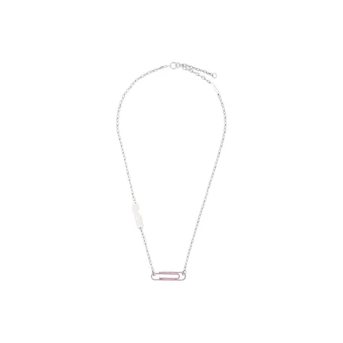 Off Белый Ожерелья Серебряный Унисекс