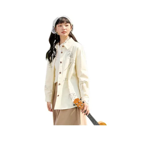 ZIHAN Бежево-золотые Женские Рубашки