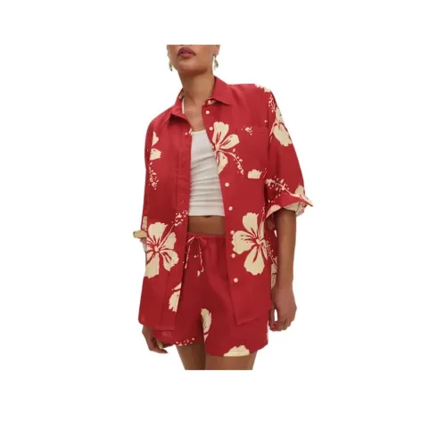 REFORMATION Eli OVERSIZED Linen Shirt Women's
