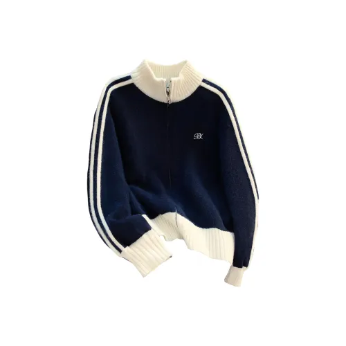 Cypress House Темно-синий и белый Женские Свитеры