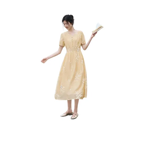 XWI Короткий рукав Платье Женское