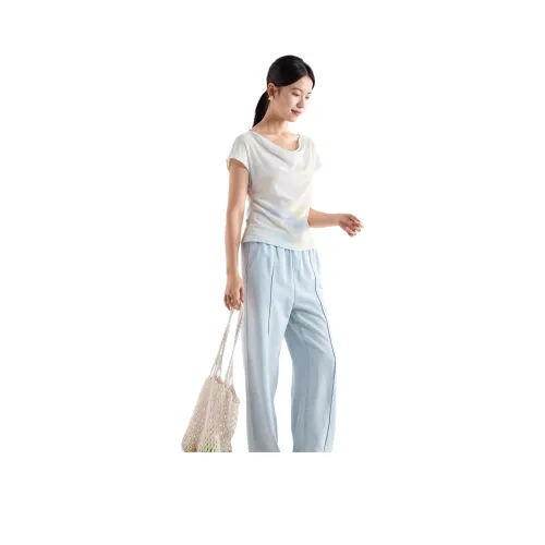 IHIMI Смешанная синяя/желтая женская футболка