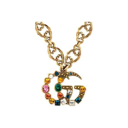 GUCCI GG Металлические ожерелья состаривание золотой унисекс