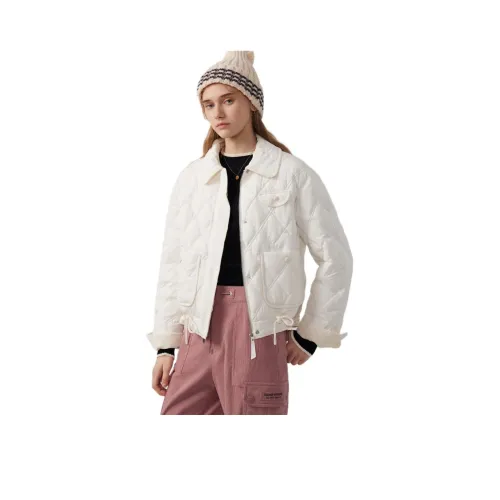 Teenie Weenie Хлопковый пуховик женский цвет сливовый