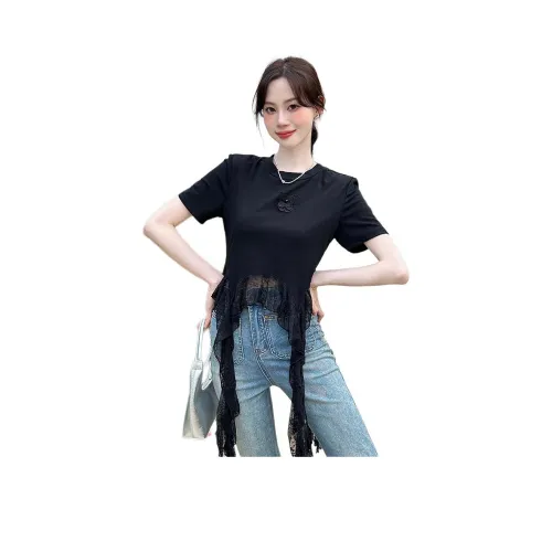 HUASJ Черные Женские Футболки