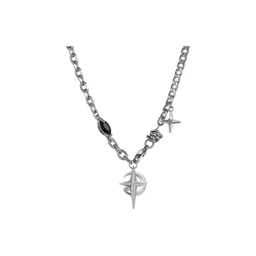 TRIDENT Титановая сталь Ожерелье Серебряное Унисекс