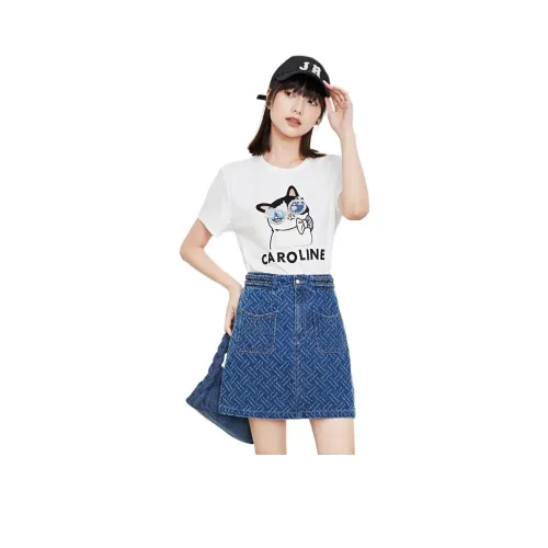 Caroline Джинсовые короткие юбки Женские Blue