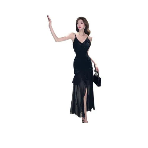 YINLEI Черные Женские Слиплатья