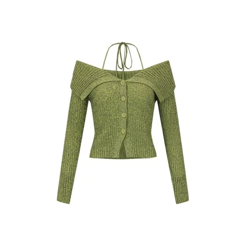 URBAN REVIVO Травяной зеленый Женский трикотаж