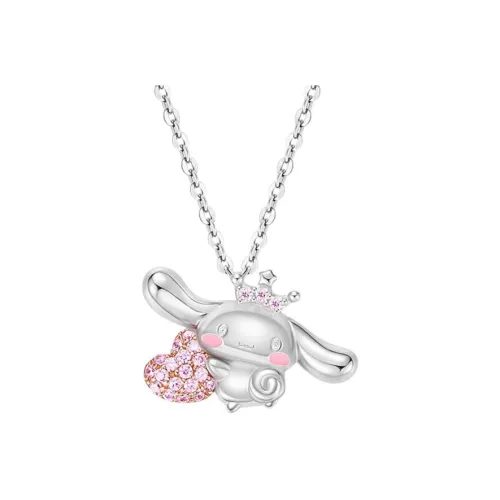 Sanrio S925 Серебряная Ключица Цепочка Ожерелье Cinnamoroll для Девушек Набор в Коробке Женское