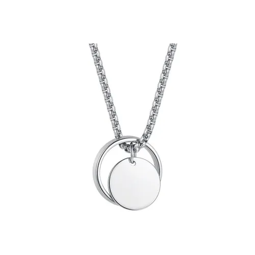 West Island Титановая сталь Ожерелье Серебряное Унисекс