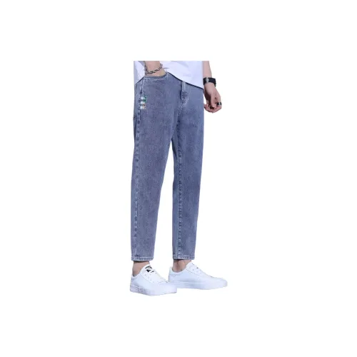 JIKENDI Светло-синие джинсы Ankle, мужские