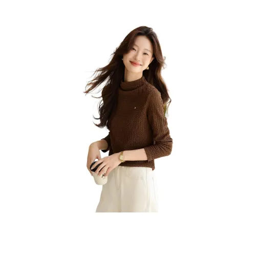 Mo Han Yi Mei Трикотаж Женский Темно-Кофейный