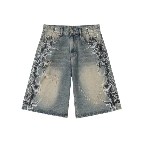 PILOTDRAGON SS25 Джинсовые шорты Унисекс Синий