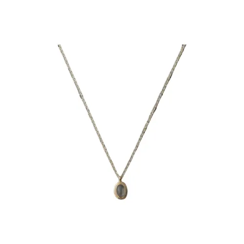 ETE K10 Gold Orange Moonstone Labradorite Necklaces Women's Gold
