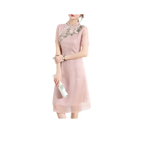 JINJU Короткий рукав Платье Женское