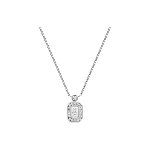 HARRY WINSTON HW Logo Ожерелье Серебряное Женское