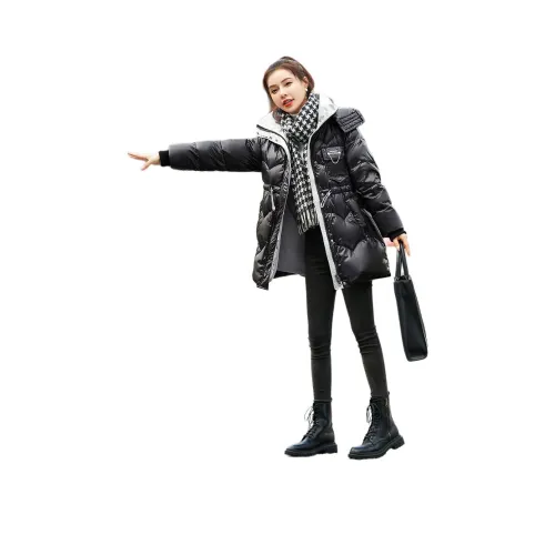 Mo Han Yi Mei Пуховик Женские Черный